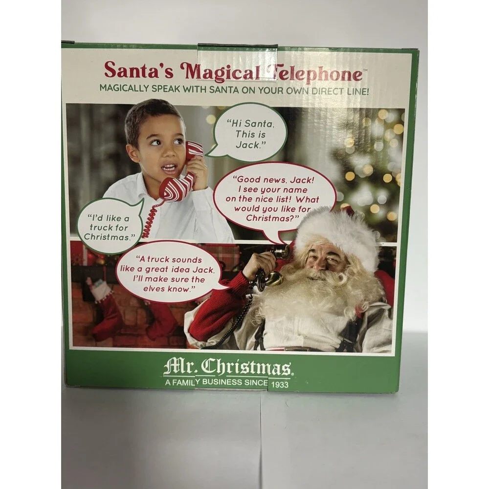 Santa’s Magical Telephone Mr Christmas Interactive Holiday Personalized Toy. New